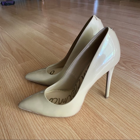 Sam Edelman Danna Nude Patent Leather Pointed Toe Heel Women’s 7 - Picture 6 of 11